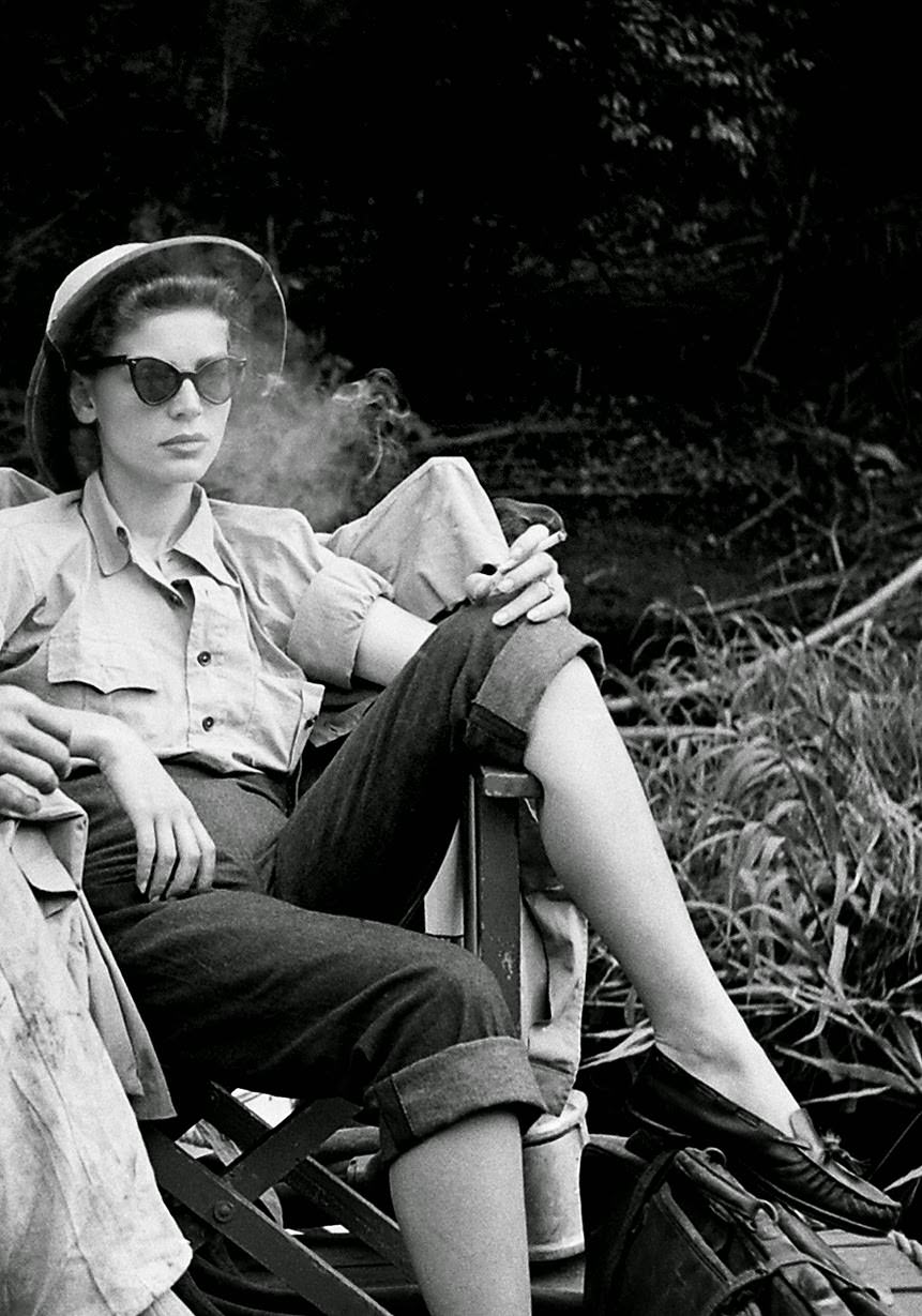 #39 Lauren Bacall during the making film “The African Queen,” (1951)
