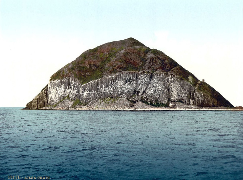 #51 The island of Ailsa Craig, where the rare granite used to make most of the world’s curling stones is mined
