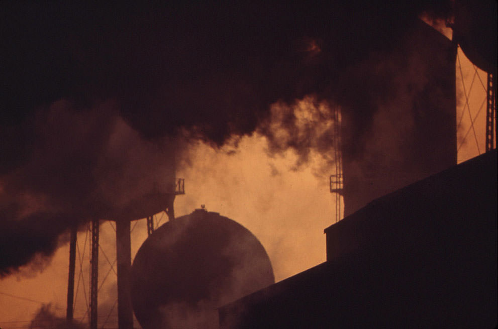 #37 Smoke from Armco Steel on a sunny afternoon in May of 1972. (Blair Pittman/NARA)