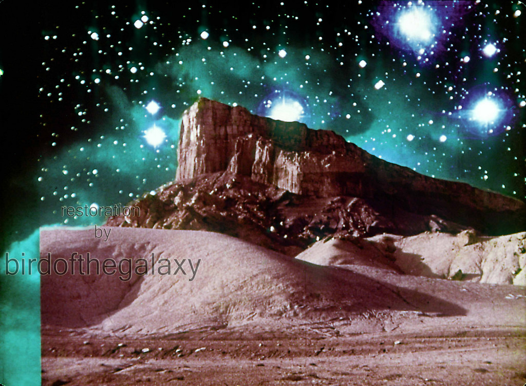 #23 One of several optically composited images produced to illustrate the surface of Talos IV on the Enterprise briefing room computer screen after Pike has been taken by the Talosians.
