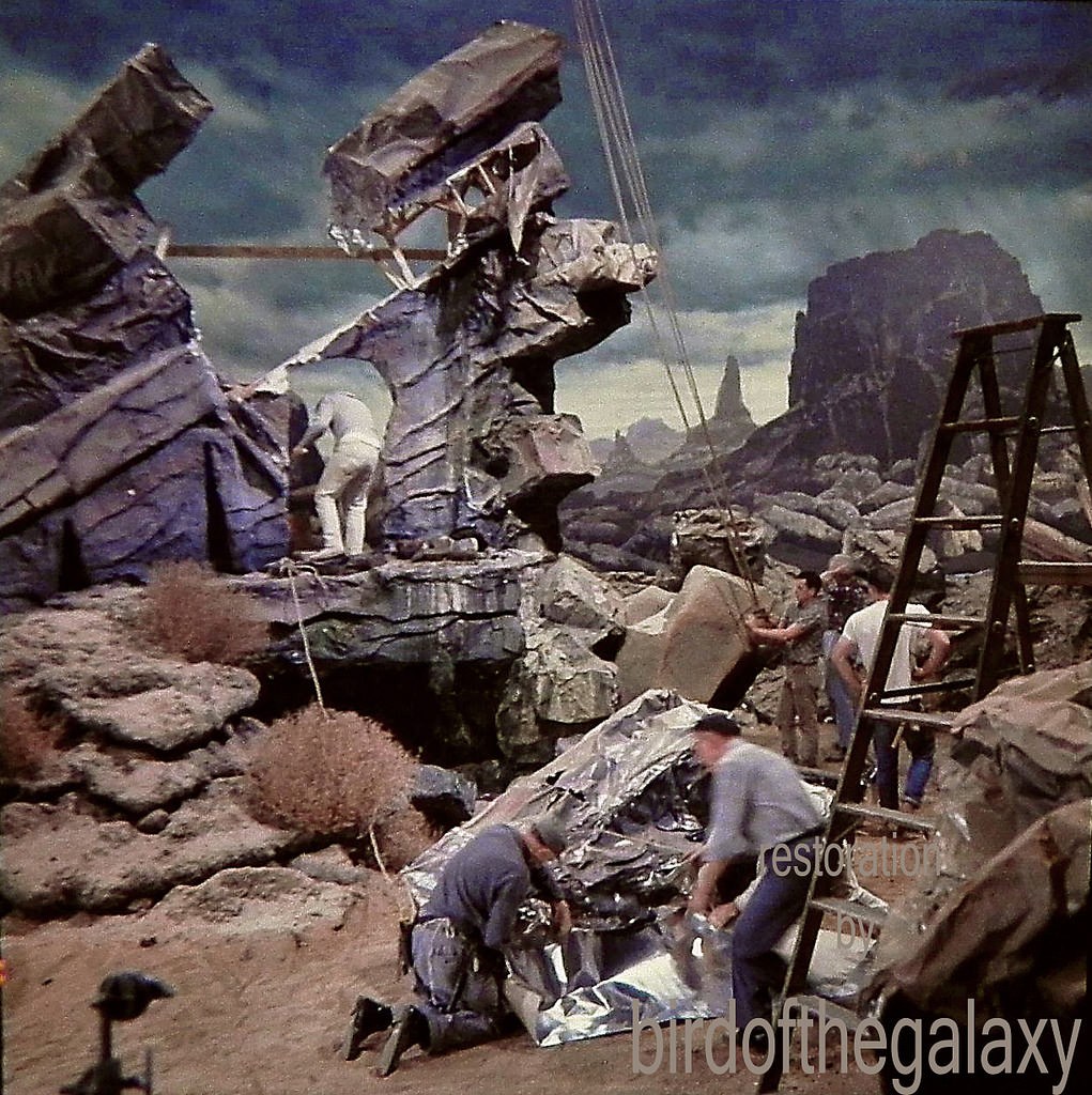 #16 This shot shows the construction of the set used for the filming of the original 1964 pilot The Cage.