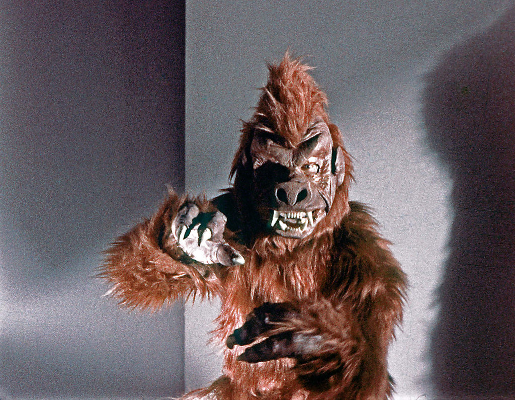 #14 A frontal shot of the creature from the adjacent cage from the first Star Trek pilot, The Cage.