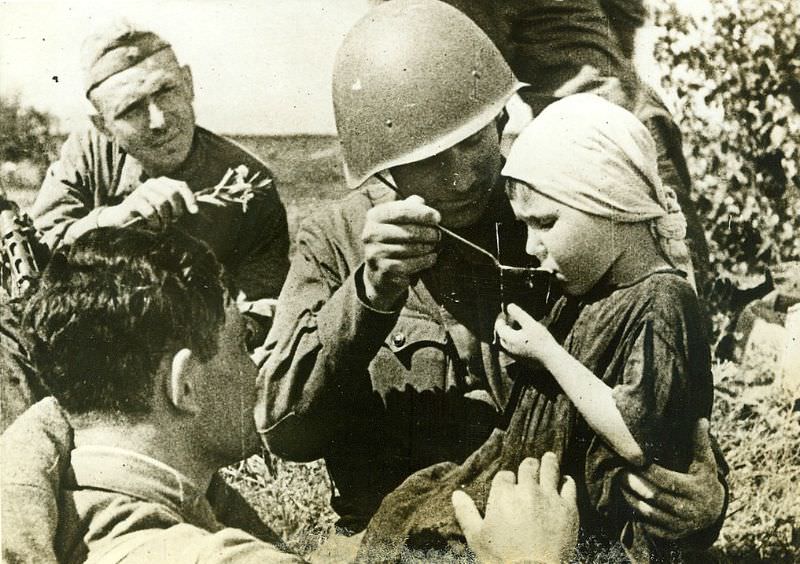 #2 Boy received the care of the soldiers