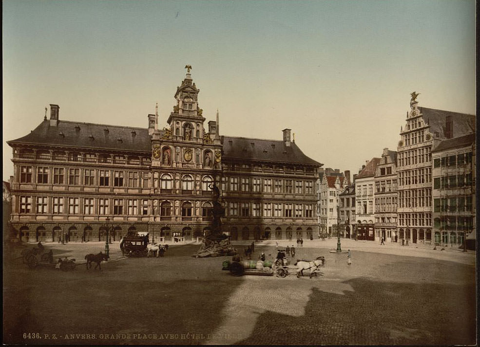 #10 Grande Place with town hall, Antwerp, Belgium
