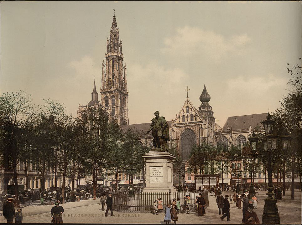 #11 Place Verte and cathedral, Antwerp, Belgium