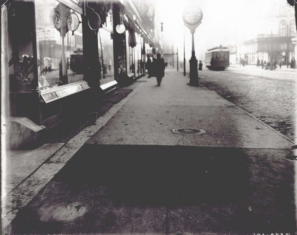 #54 Sidewalk in front of 1006 Olive Street, ca. 1900s