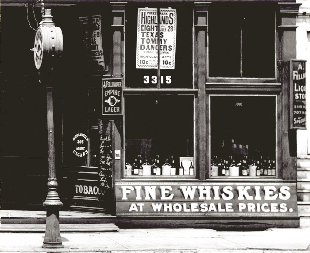 #61 Store front windows for Fellhauer Brothers (August and Martin) Saloon at 3315 Olive Street, 1907