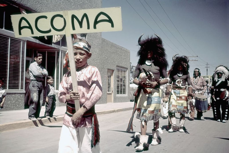 #15 Members of the Acoma tribe participate in the parade.
