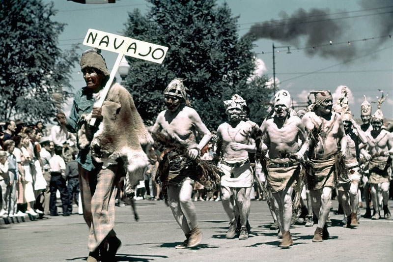 #17 Members of the Navajo tribe participate in the parade.