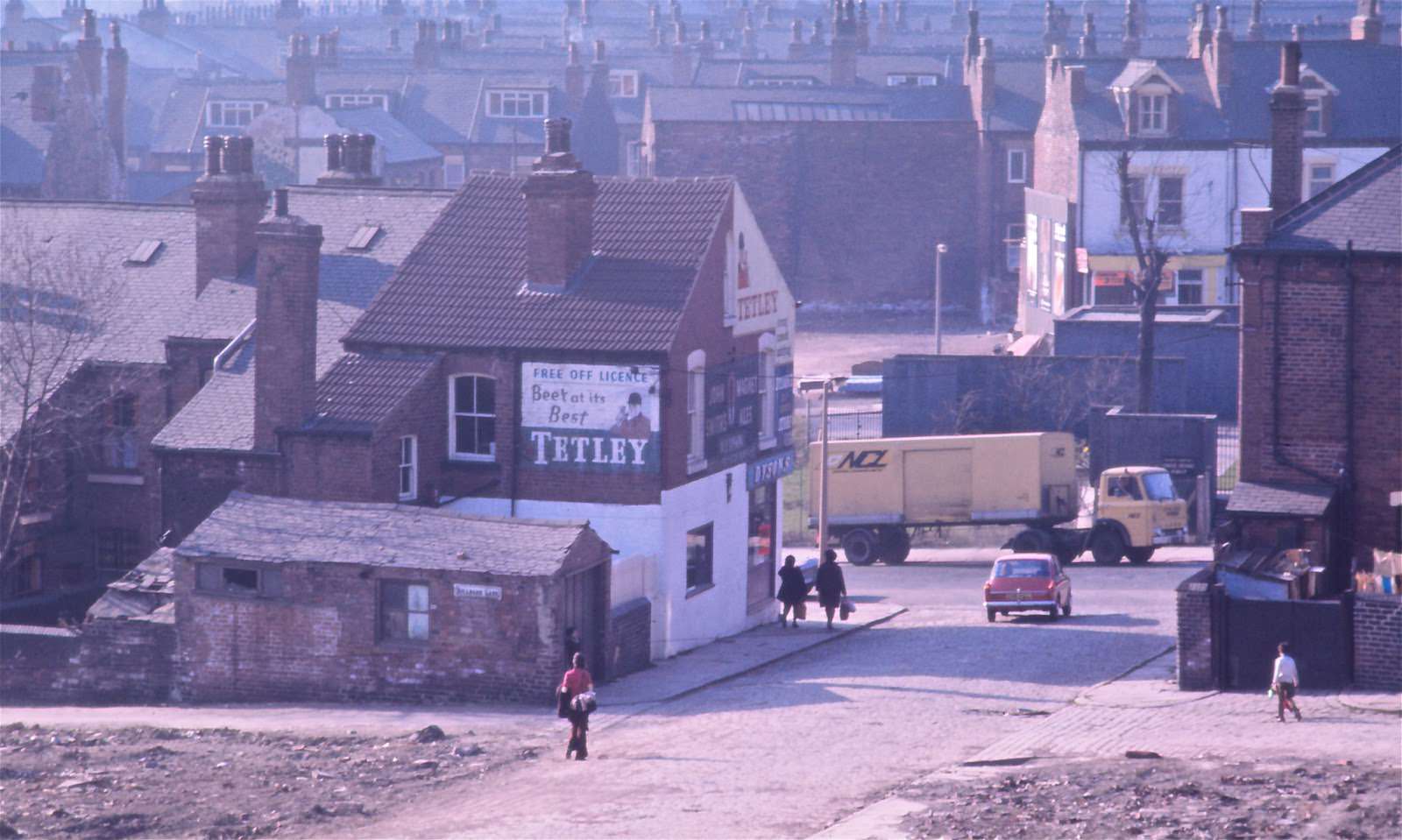 #64 Exact whereabouts forgotten – but the street sign [centre left] might say Rillbank Lane.