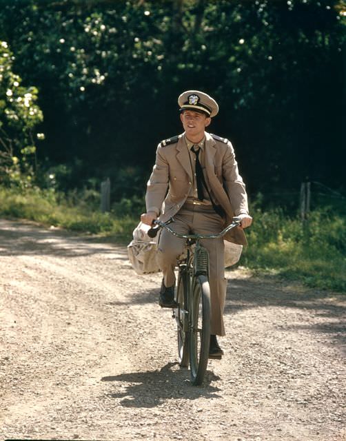 #30 Ron Howard riding a bike