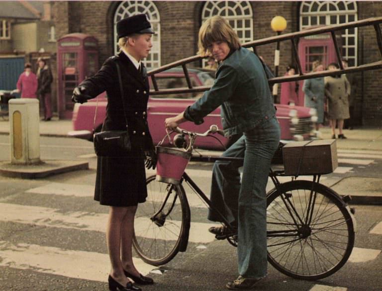 #24 Arline Judge falls off a bike.