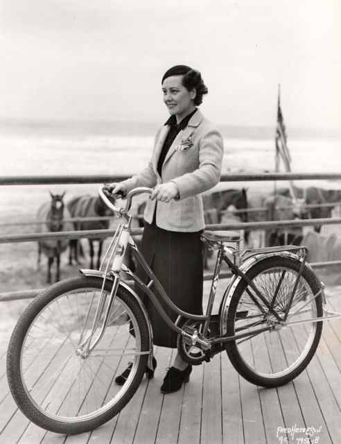 #42 Gladys Swarthout opens Atlantic City bike lane.