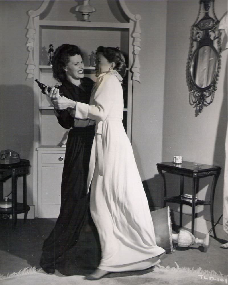 #36 Maureen O’Hara and Gloria Grahame in A Woman’s Secret (1949)