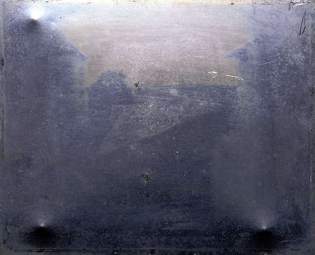 #1 The world’s first photograph taken by Joseph Nicéphore Niépce, 1826