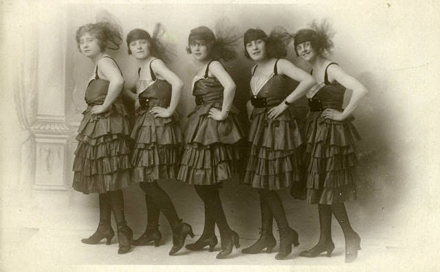 #22 Five dancing girls in black