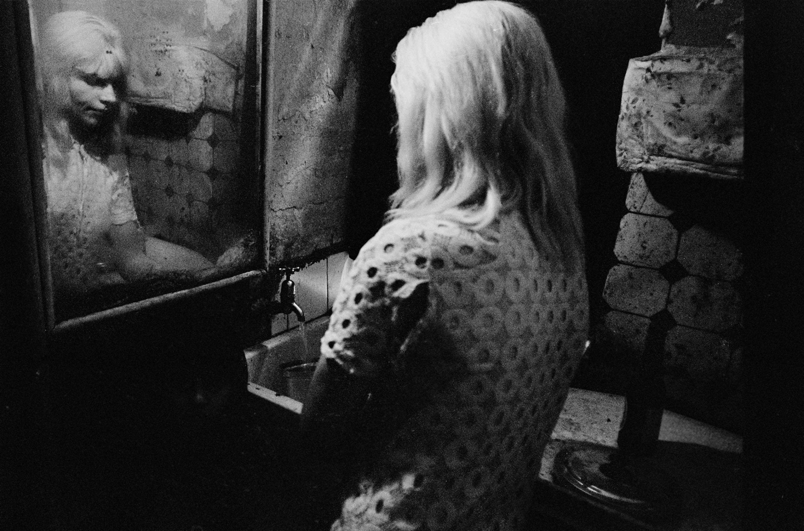 #13 At the kitchen sink in a tenement flat Glasgow 1970
