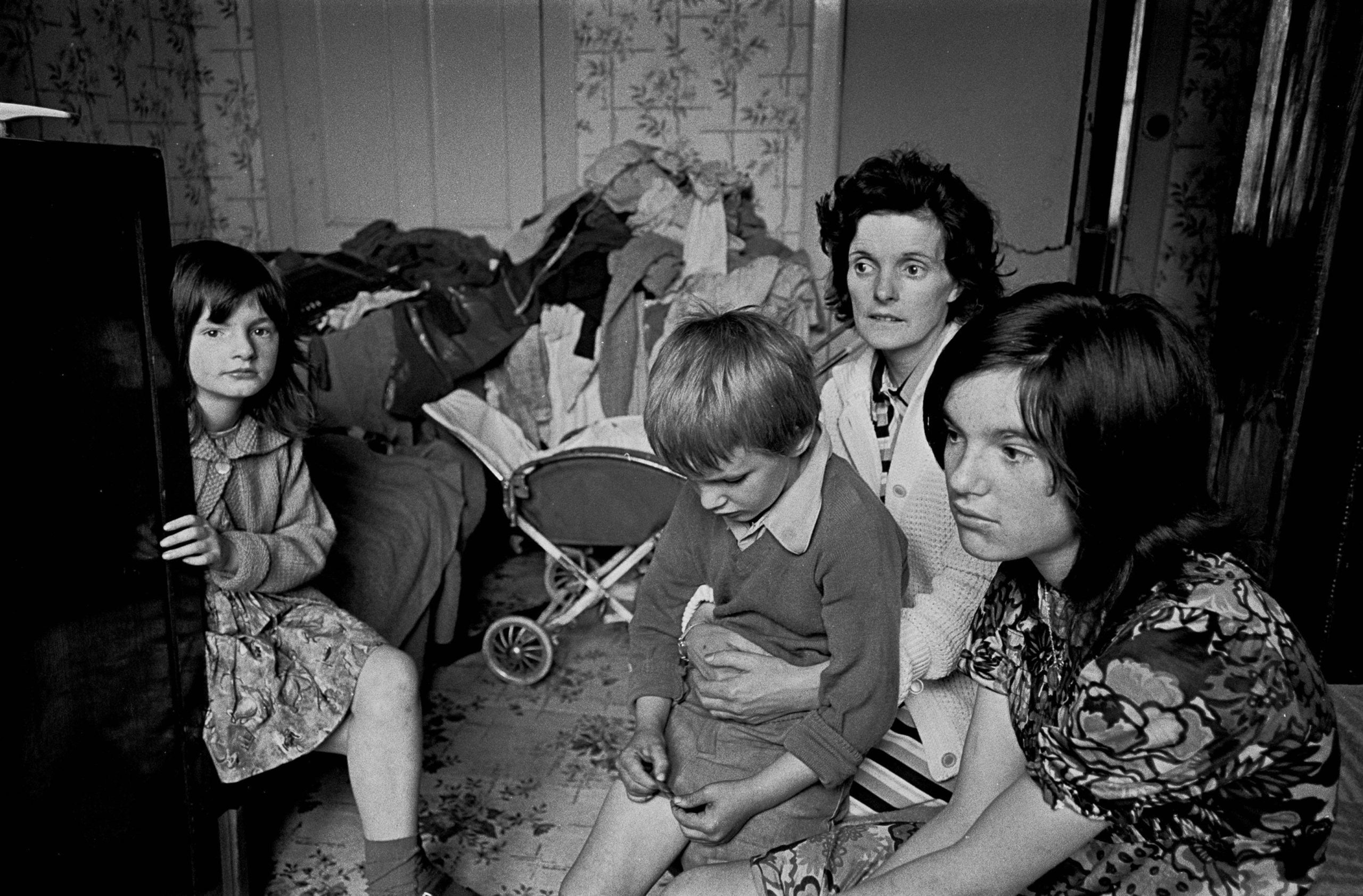#4 Family living in an overcrowded tenement flat Glasgow 1971