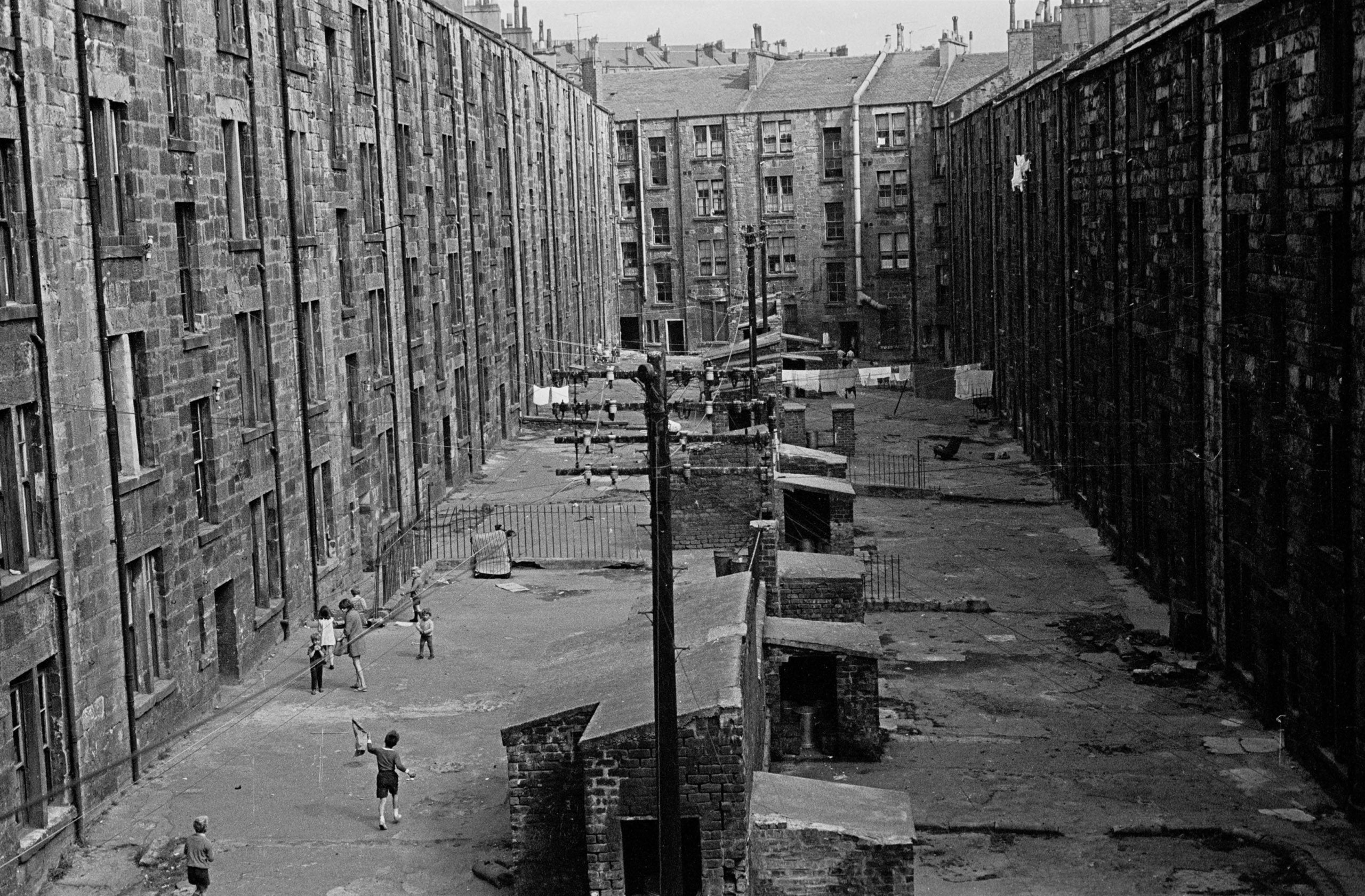 #17 View of tenement backs Glasgow 1971