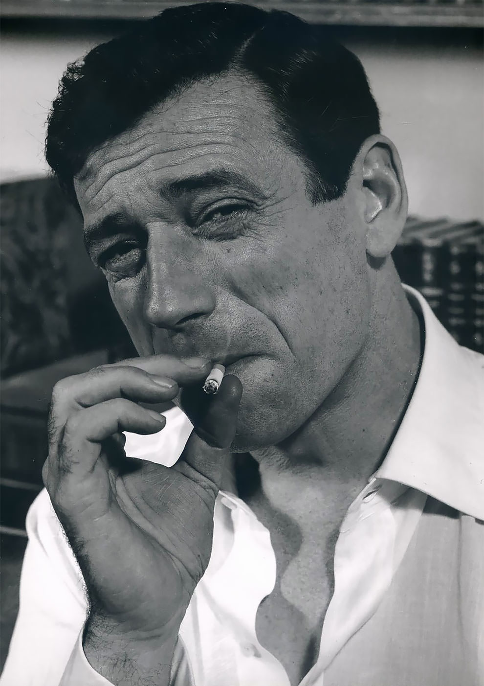 #52 Italian-born French actor and singer Yves Montand. France, Paris, 1960.