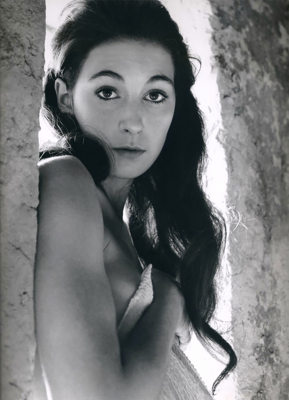#20 The American actress Anjelica Huston, 1968.