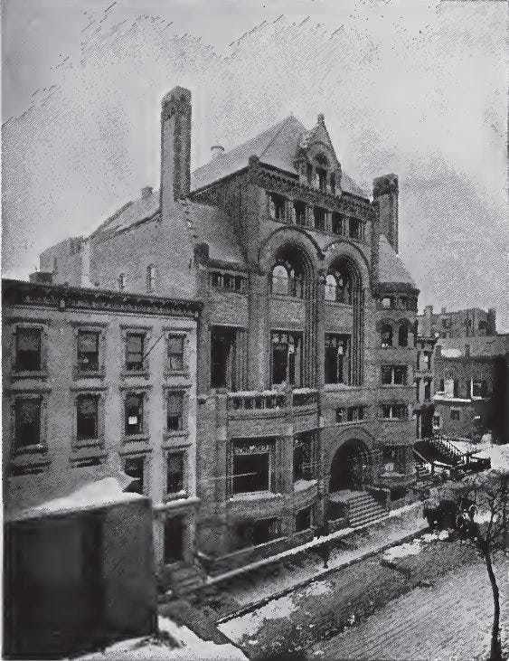 #40 The Germania Club House was a social club on Schermerhorn St. in Brooklyn. It was knocked down in the 1920s to make room for a subway.