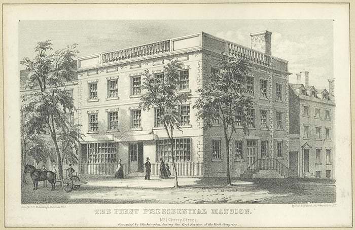 #17 The Samuel Osgood House was the first presidential mansion, where George Washington lived for two years when New York was the nation’s capital. It was demolished in 1856.