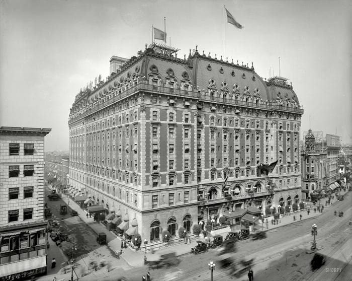 #4 The Hotel Astor was built in 1904 at Broadway and 44th Street. It was demolished in 1967 and is now occupied by a high rise.