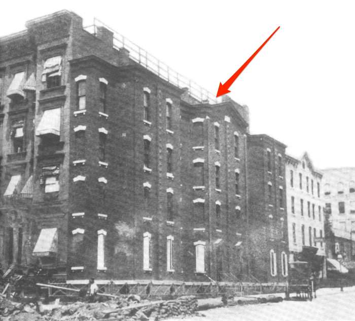 #14 The Richardson Spite House was built in 1882 at 82nd Street and Lexington Ave. to satisfy a personal grudge by blocking the view of another building. The four-story building stood until 1915.
