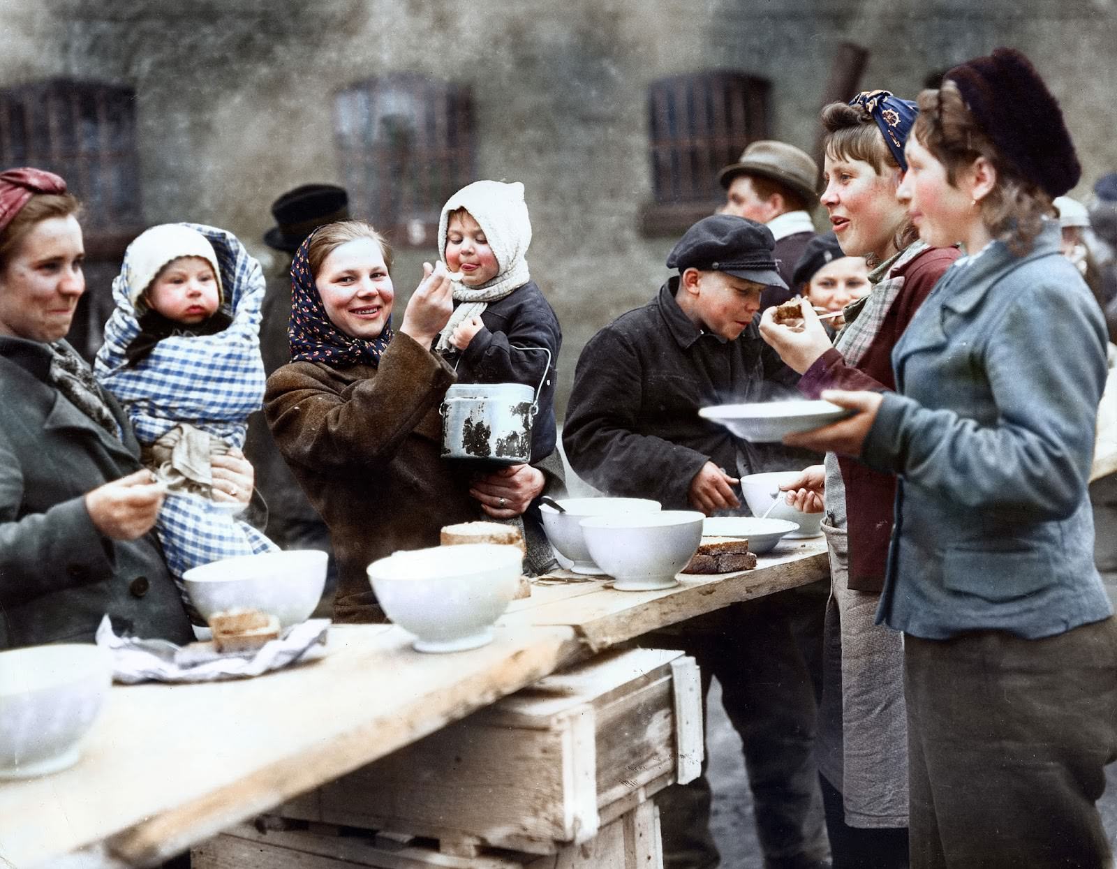 #5 A displaced persons camp in Germany, March, 1945.