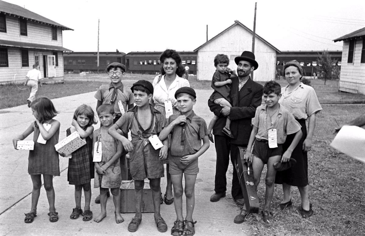 #39 Refugees from Europe at Fort Ontario in Oswego, NY, 1944.