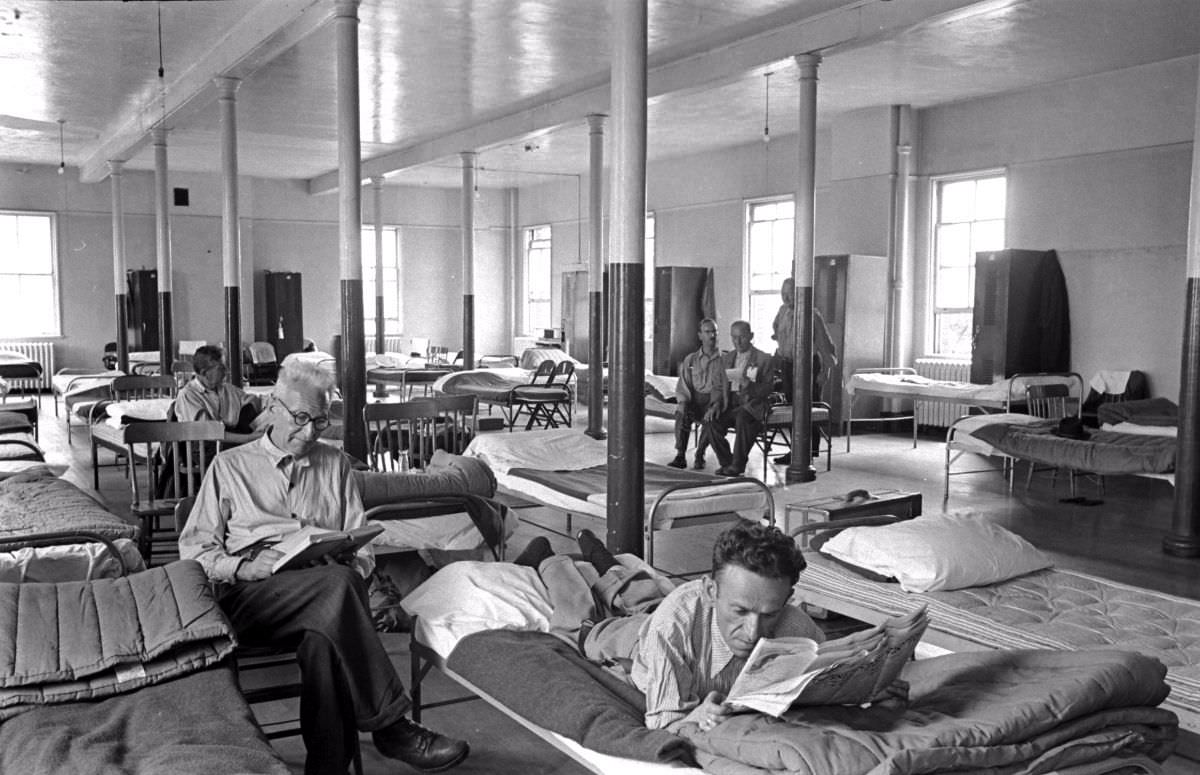 #48 Refugees from Europe at Fort Ontario in Oswego, N.Y., 1944.