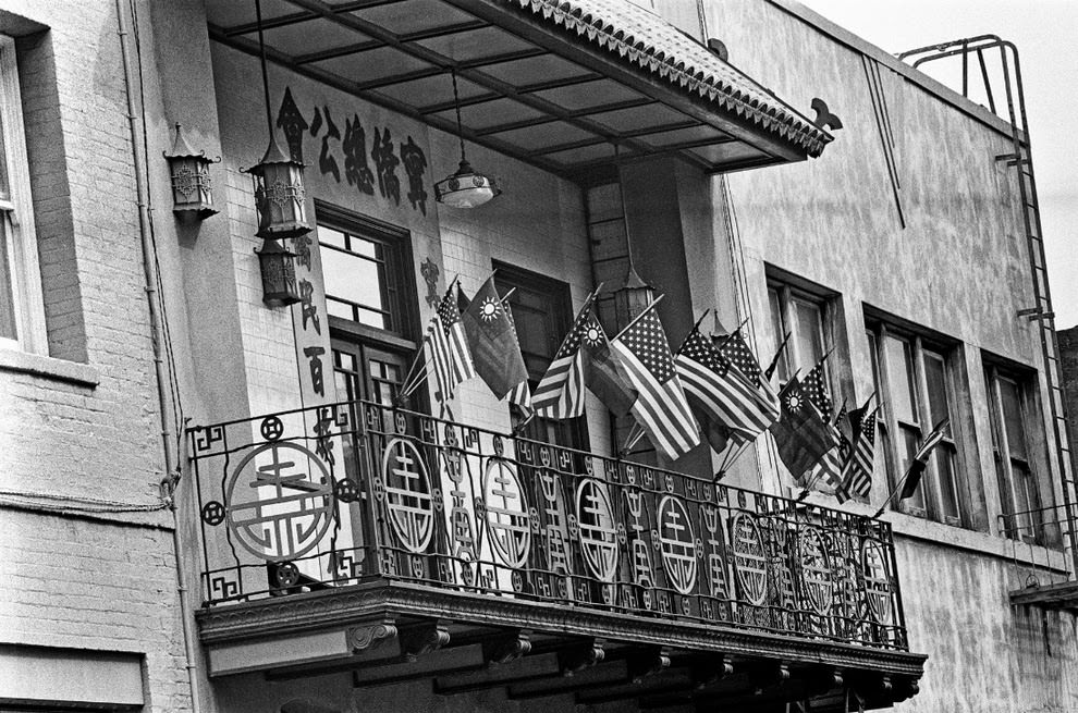 #46 Nationalist Chinese and American flags wave side by side.