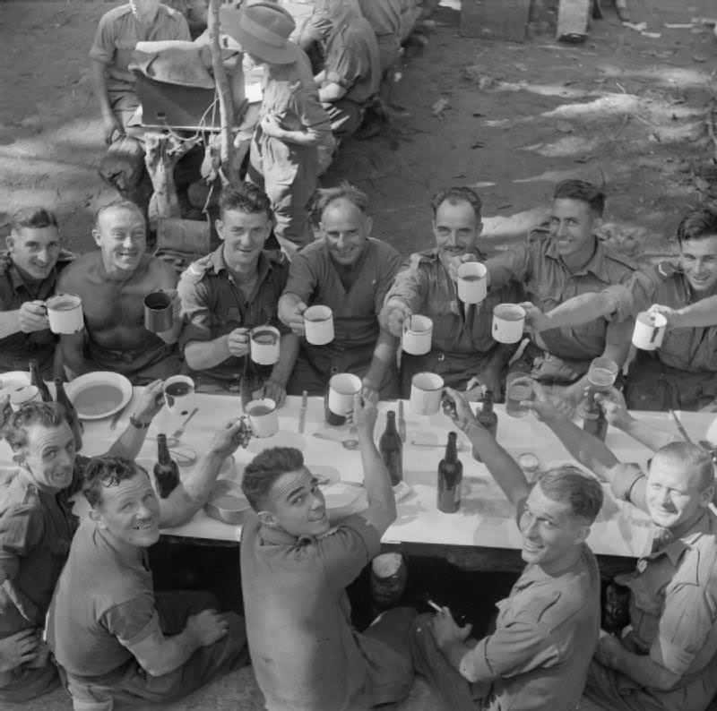 #70 Christmas drinks in Burma, 1944.