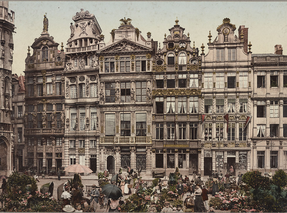 #28 The houses of the Grand Place, Brussels, 1890s