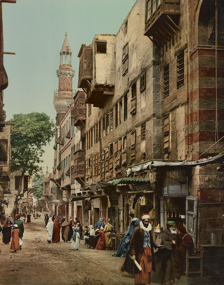 #14 treet in the Arab Quarter, Cairo, 1890s