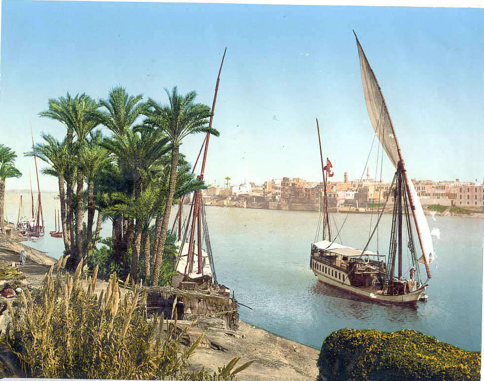 #2 Sailboat on the Nile, Cairo, 1890s