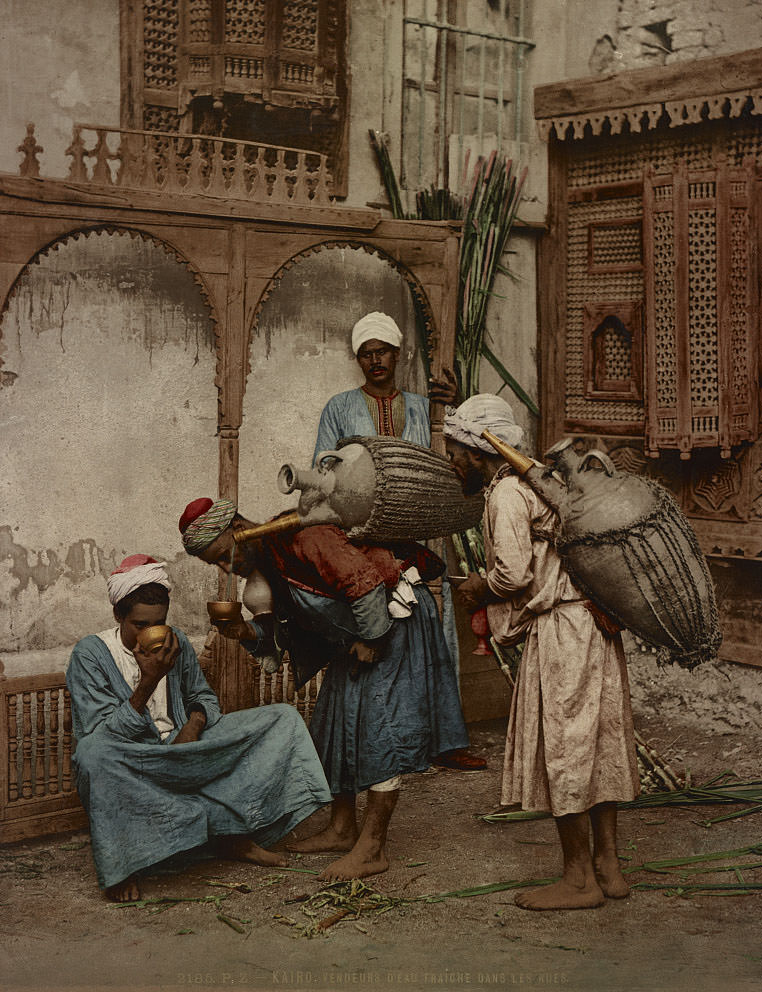 #43 Street water vendors, Cairo, 1890s