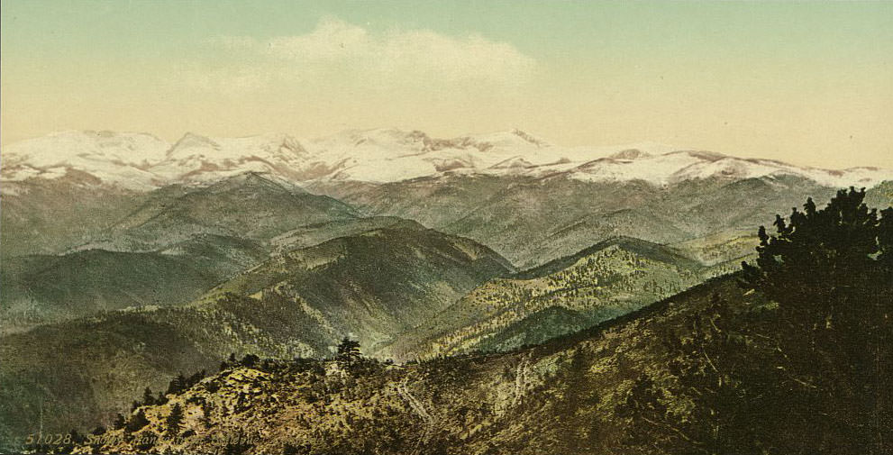 #17 Snowy range from Bellevue, 1890s