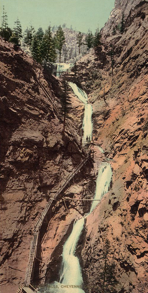 #28 Seven Falls, Cheyenne Canyon, 1890s