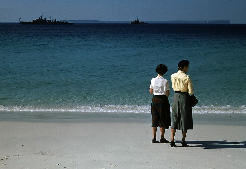 #13 My mother and grandmother at Jervis Bay, New South Wales, 1953