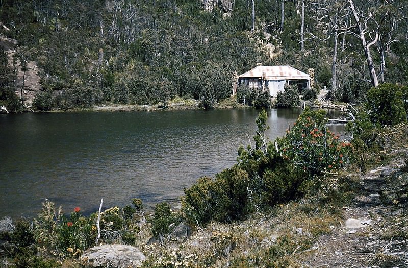 #37 wilight Tarn Hut on the Tarn Shelf, Mt Field National Park, Tasmania, 1954