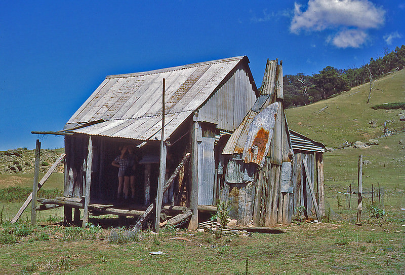 #38 Bushwalkers in a shepherd’s hut, Wingecarribee River, New South Wales, January 1955