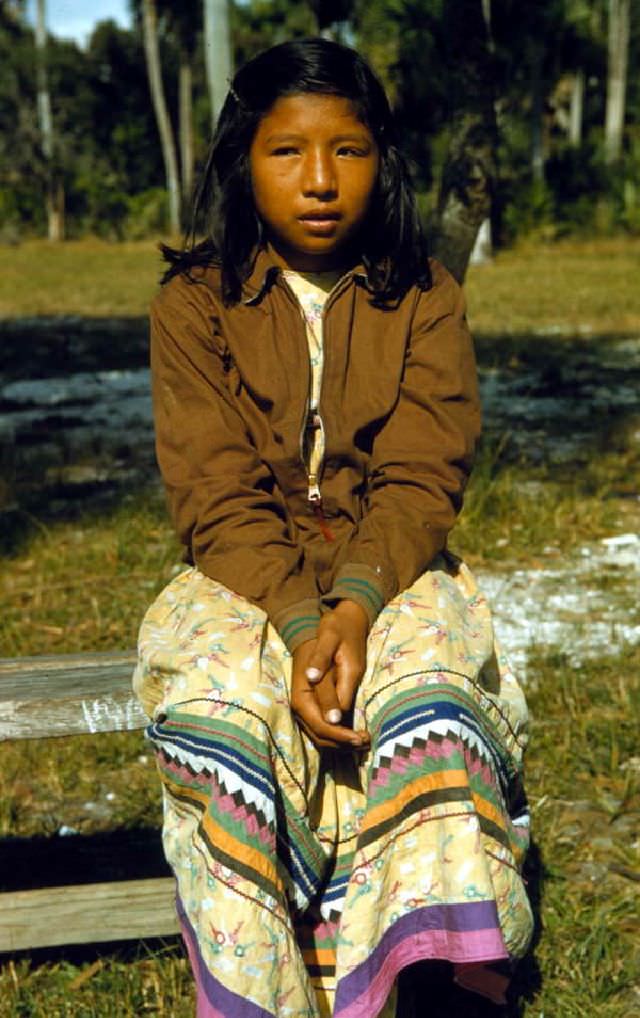 #14 Seminole Girl at Brighton Indian Reservation, circa 1958