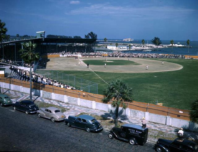 #22 Baseball game at Al Lang Field in St. Petersburg, Florida, circa 1950