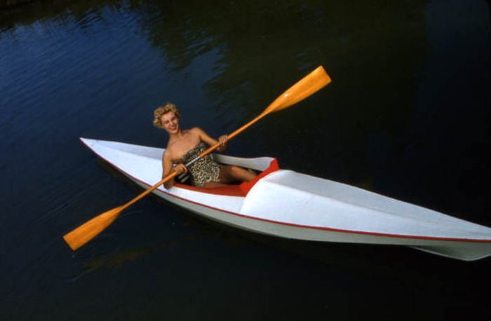 #47 Assistant Niki Vasilikis in John M. Gonatos’ curio shop in Tarpon Springs, circa 1955