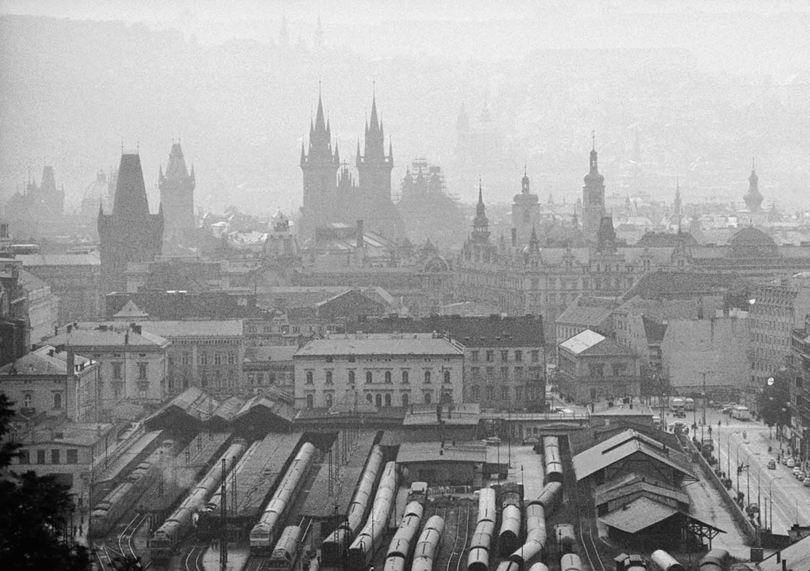 #2 A view of the Czechoslovakian capital, Prague, from the surrounding hills, August 1968