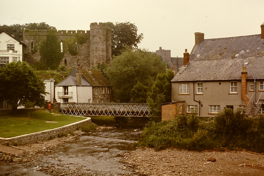 #52 Brecon Castle from Llanfaes Bridge