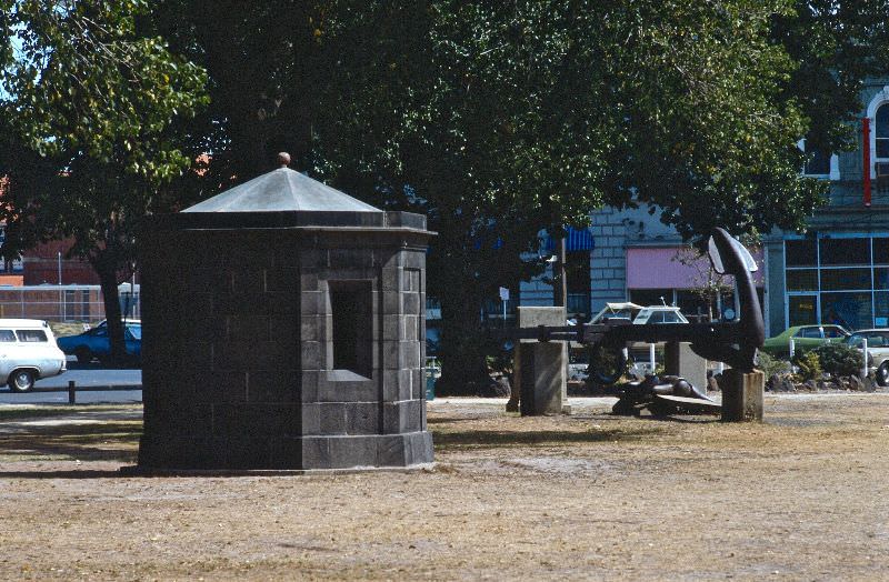 #30 Unknown grey stone building and large anchor, Melbourne