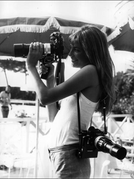 #21 Jane Birkin takes up photography at Cannes in 1975. Twenty years earlier, the festival had introduced the Palm d’Or award for the first time.